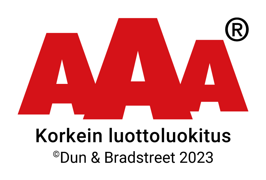 JHM-Invest Korkein luottoluokitus Dun&Bradstreet AAA-logo 2023